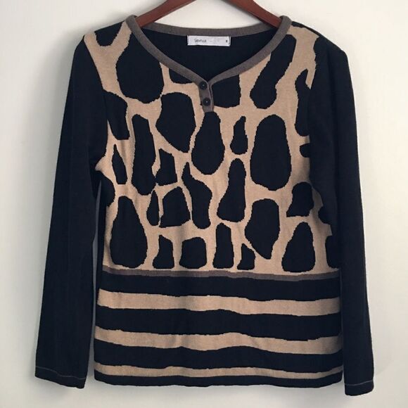 Skovhuus Animal Print Sweater | Size Medium - Picture 1 of 7